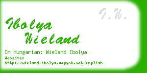 ibolya wieland business card